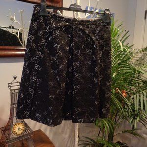 Emporio Armani Black Lace Couture Skirt 42 Italy Size 8 US Exquisite Party
